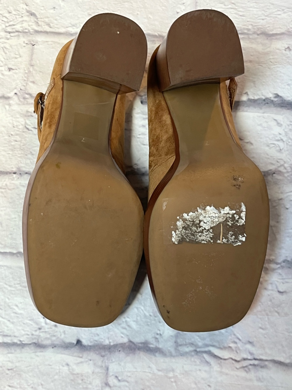 Jeffrey Campbell Mary Ann tan Brown Suede Platform Mary Jane platform block Heel - Picture 10 of 11